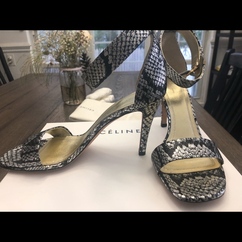 Celine Iconic Sandal Python Stamp Size 37.5